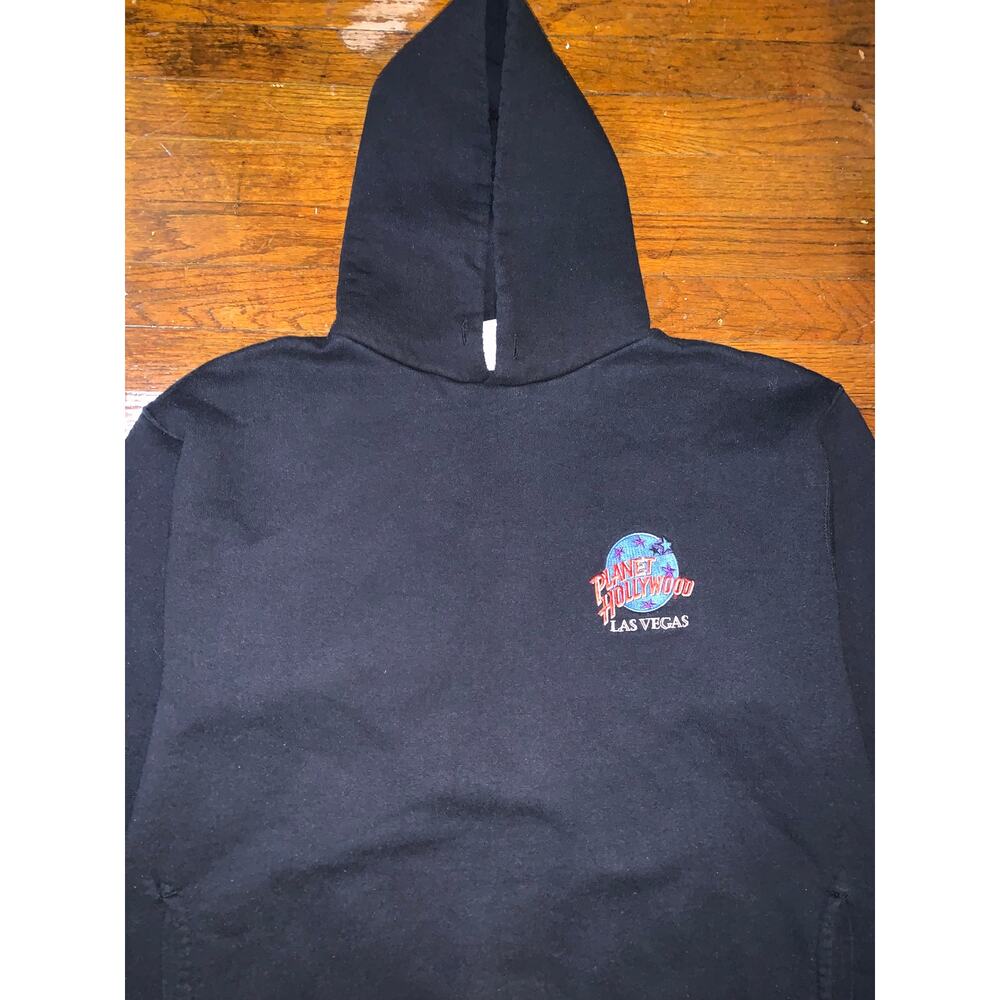 Planet Hollywood Las Vegas Hoodie Mens XL Black Made in USA Heavyweight - Picture 3 of 9